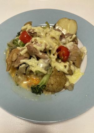 鷄もも肉と野菜とチーズ-レシピのメイン写真