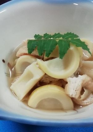 破竹とお揚げのたいたん(孫に伝授)-レシピのメイン写真