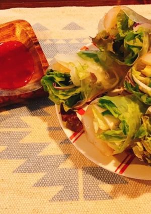 簡単女子力アップ飯♡エビアボカド生春巻き-レシピのメイン写真