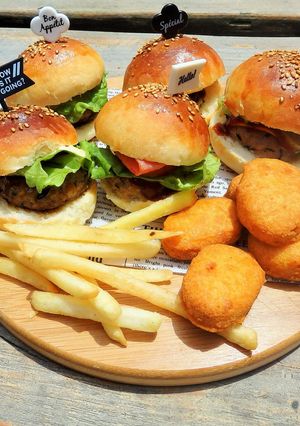 米粉入りバンズ ミニハンバーガー-レシピのメイン写真