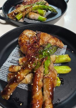 アスパラ肉巻き(＋新玉ねぎ肉巻き)-レシピのメイン写真