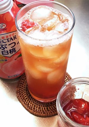 ピーチメルバ・ティースカッシュ-レシピのメイン写真