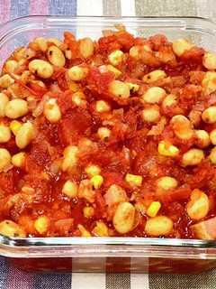 大豆とコーンのトマト煮込み-レシピのメイン写真
