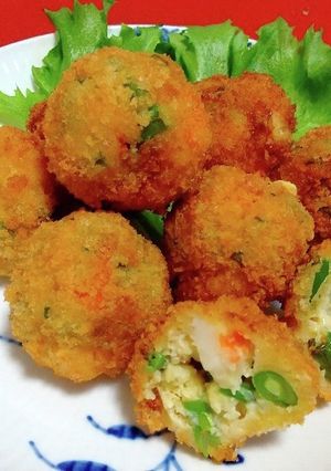 エビとインゲンのまん丸フライ-レシピのメイン写真