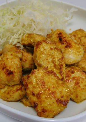 簡単！お肉柔らか♪鶏胸肉のカレーマヨ焼き-レシピのメイン写真
