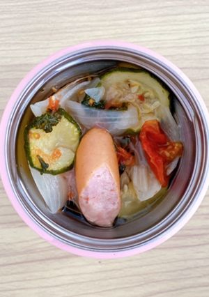スープジャーで簡単！干し野菜のポトフ-レシピのメイン写真