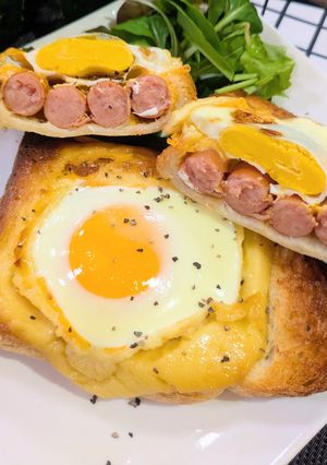 ウインナーエッグチーズトースト-レシピのメイン写真