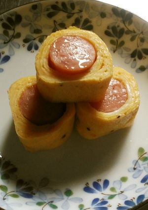 お弁当にｉｎ　卵のウインナー巻-レシピのメイン写真