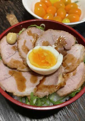 チャーシュー丼(^^)タレはフライパンで-レシピのメイン写真