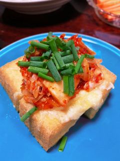 本技 おいしいキムチDE厚揚げチーズ焼き-レシピのメイン写真
