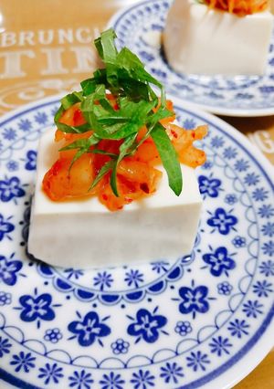 ピリ辛☆簡単！本技凄旨キムチのせ冷奴-レシピのメイン写真
