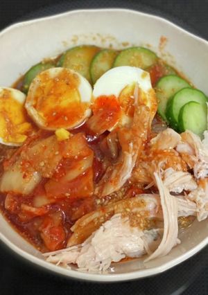 糸蒟蒻で作る簡単ダイエット冷麺（5分）-レシピのメイン写真