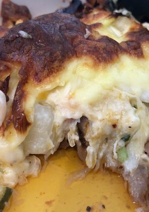 ポテサラでグラタン　豚肉入り-レシピのメイン写真