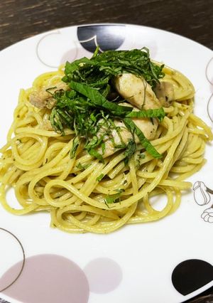 鶏むね肉と大葉のバジルパスタ-レシピのメイン写真