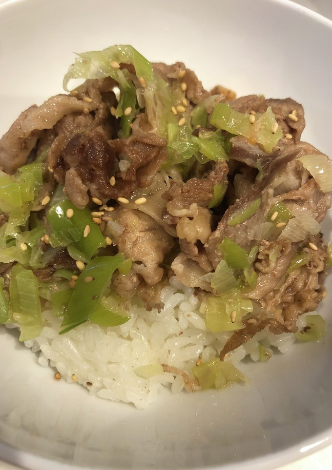 簡単！ネギ塩豚丼-レシピのメイン写真