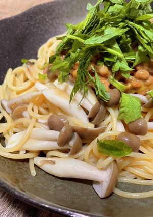 大葉と納豆の和風パスタ-レシピのメイン写真