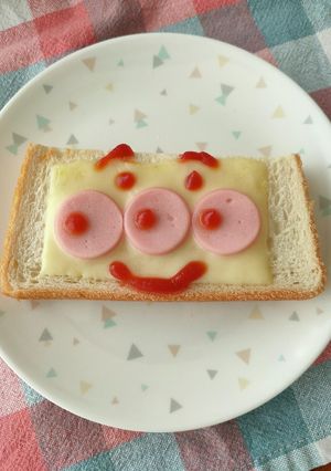 それいけ!アンパンマントースト-レシピのメイン写真