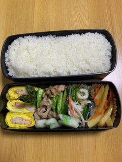 今日の弁当 5.24 #アスパラ炒め-レシピのメイン写真