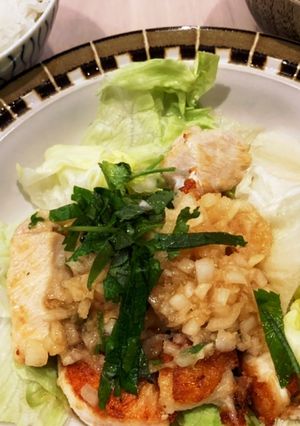 タマネギソースと油淋鶏-レシピのメイン写真