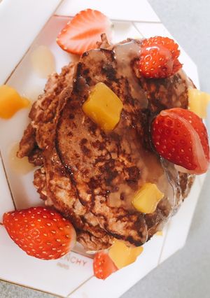 オートミールプロテインパンケーキ-レシピのメイン写真