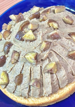 甘栗で甘さ控えめ塩味ありモンブラン-レシピのメイン写真