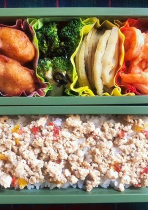 高校生弁当日記（ガパオライス弁当編）-レシピのメイン写真