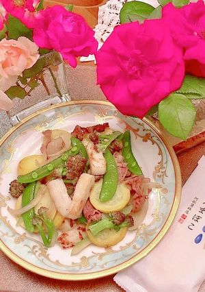 阿部の笹かまぼこ野菜炒め-レシピのメイン写真