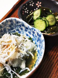 お刺身わかめときゅうりで ふた品-レシピのメイン写真