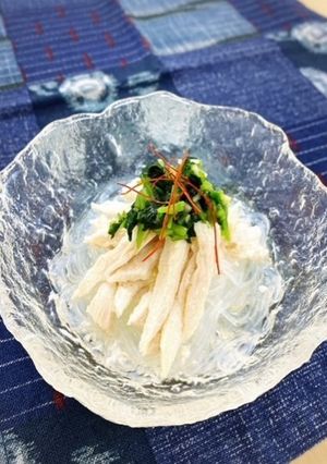 【減塩】塩麹鶏の春雨スープ　三つ葉だれ-レシピのメイン写真