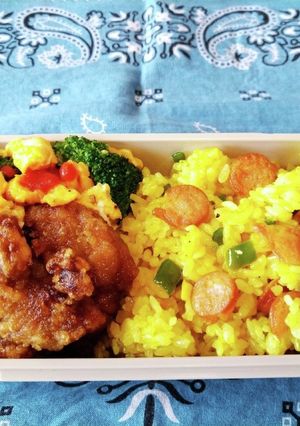 男子高校生お弁当(24)カレーピラフ-レシピのメイン写真