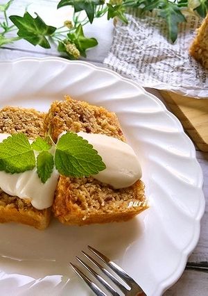 ノンノイル!粒あんとオートミールのケーキ-レシピのメイン写真