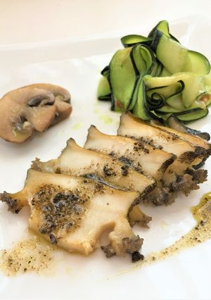 黒わび肝バターソース：よか魚-レシピのメイン写真