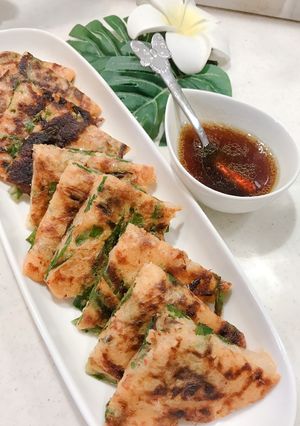 新じゃがとキムチのにらチヂミ♥-レシピのメイン写真