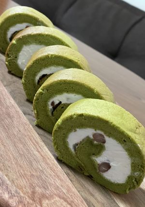 抹茶の黒豆ロール-レシピのメイン写真