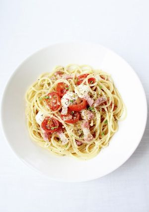 【パンチェッタとトマトのペペロンチーノ】-レシピのメイン写真