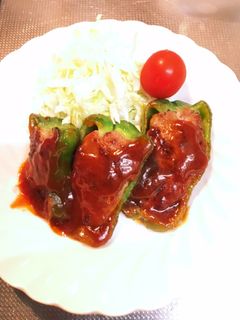 お手軽!ピーマンの肉詰め-レシピのメイン写真