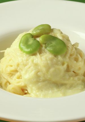 そら豆の冷製クリームパスタ-レシピのメイン写真