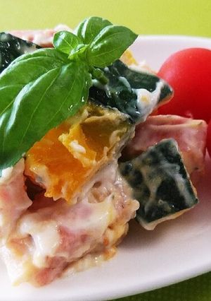 ブルサン かぼちゃとベーコンデリ風サラダ-レシピのメイン写真