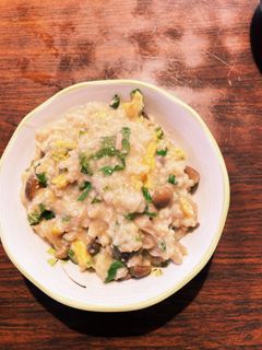 三葉と卵&しめじでシャンタン粥-レシピのメイン写真