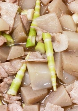 根曲がり竹と豚バラ・コンニャクの炒め煮-レシピのメイン写真