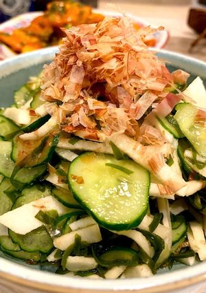 きゅうりと山芋の浅漬け、麺つゆで-レシピのメイン写真