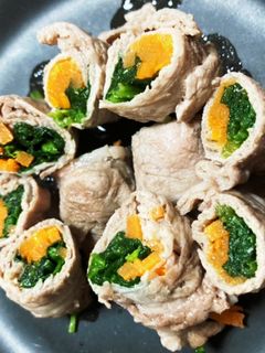 簡単レンジで豚肉の野菜巻き-レシピのメイン写真