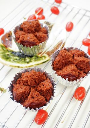 しっ〜とり美味しい♡チョコ蒸しケーキ　-レシピのメイン写真