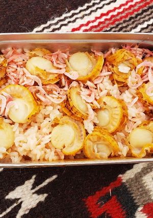 キャンプメシ*ホタテの炊き込みご飯-レシピのメイン写真
