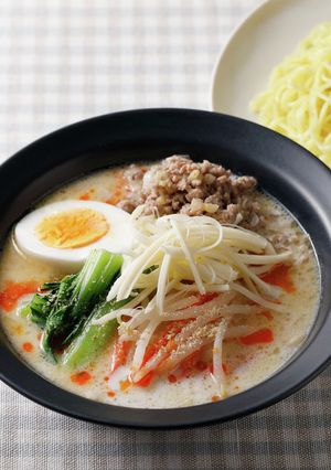 坦々風 野菜たっぷりミルクつけ麺-レシピのメイン写真