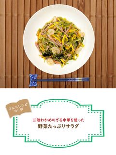 野菜と三陸わかめ中華サラダ~めんのマルニ-レシピのメイン写真