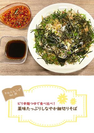 薬味たっぷり細切りそば【めんのマルニ】-レシピのメイン写真