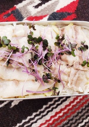 キャンプメシ*葱と豚バラ肉の炊き込みご飯-レシピのメイン写真