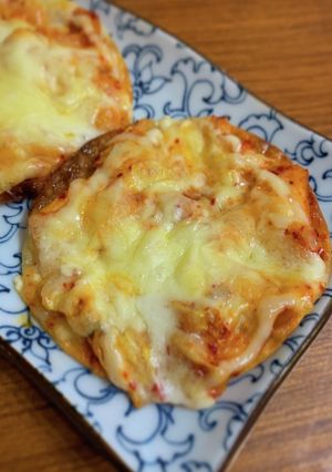 簡単おつまみ！キムチーズピザ！-レシピのメイン写真