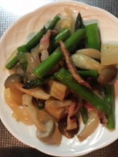 アスパラの昆布茶炒め-レシピのメイン写真